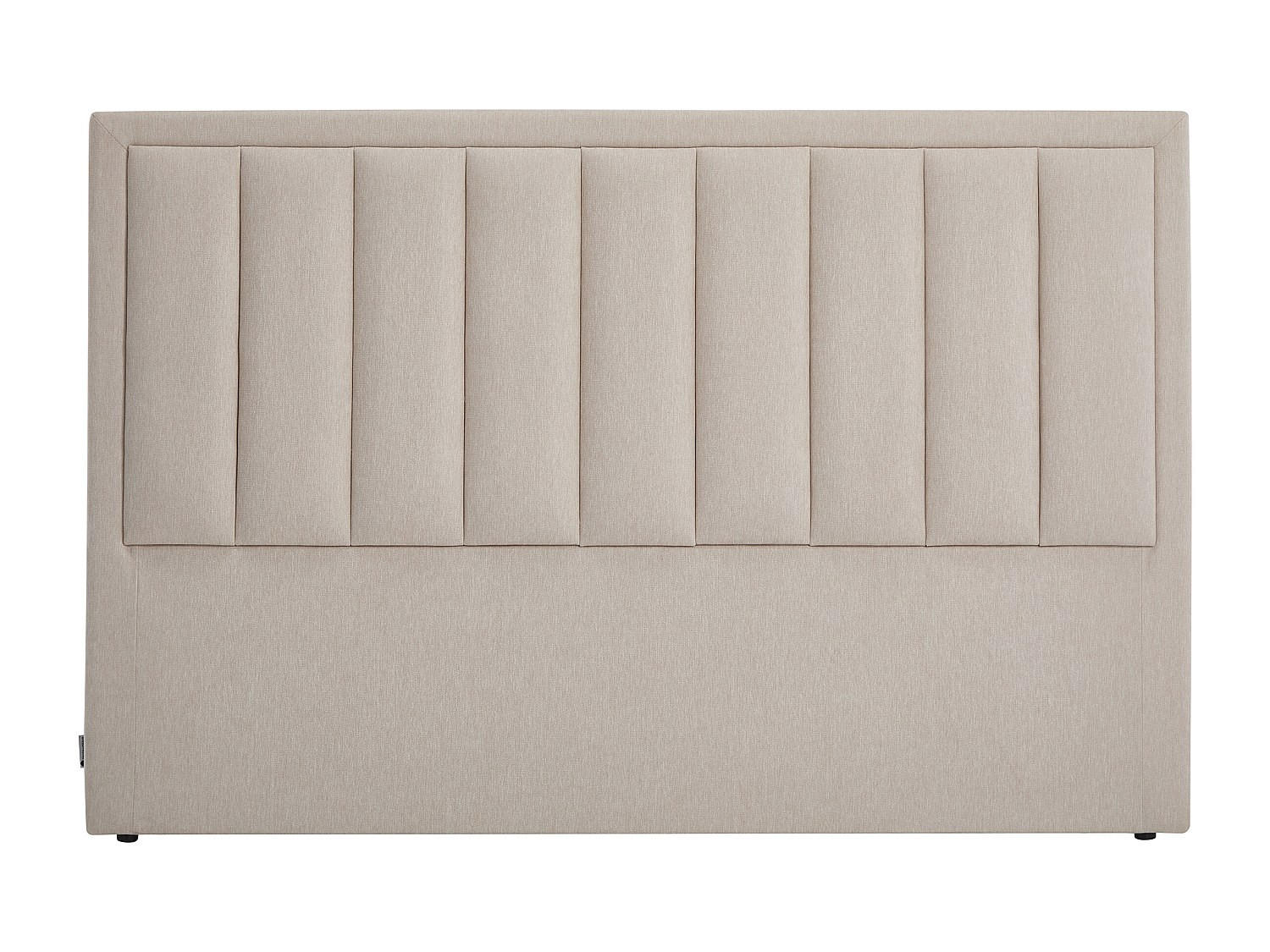 BETTKOPFTEIL - 2 Personen - stoff - beige Rivadio - Beige, Textil (190/110/8cm) - Vente-Unique