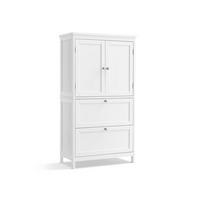 BADEZIMMERSCHRANK ASHGABAT - Weiß, Holzwerkstoff (60/110/30cm) - Hansiro
