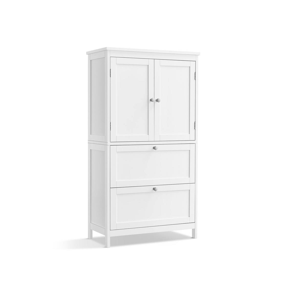 BADEZIMMERSCHRANK ASHGABAT - Weiß, Holzwerkstoff (60/110/30cm) - Hansiro