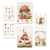 POSTER Set Mit 6 Pilzfantasie A3 & A4 Rahmenlos - Klar, Papier (29/3cm) - Nacnic