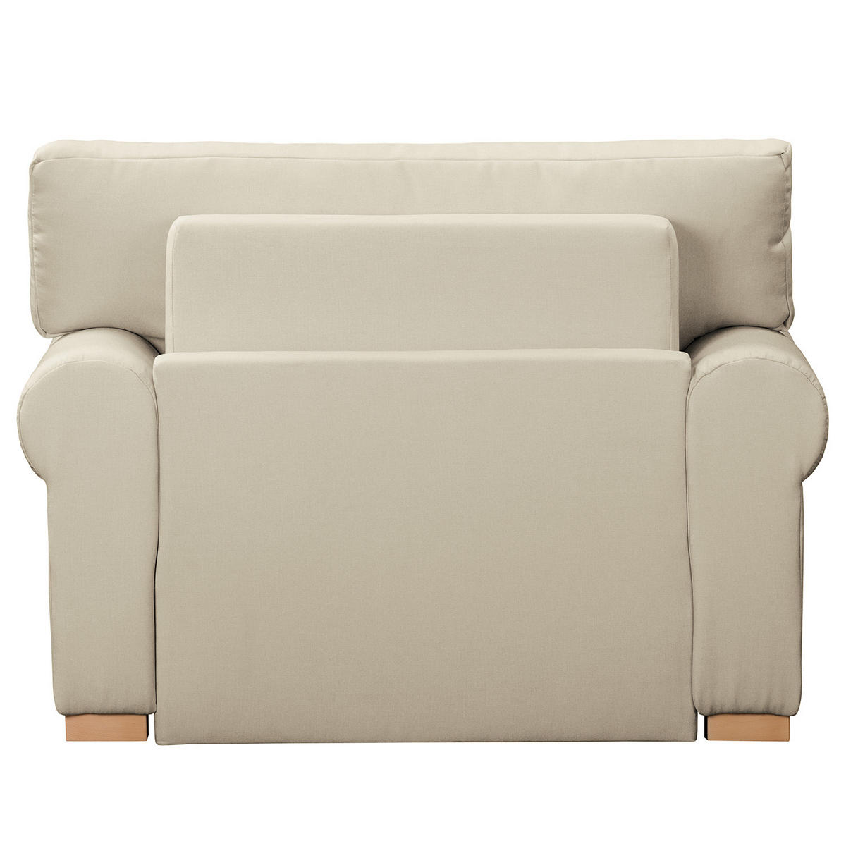 SCHLAFSOFA mit Husse - Buchefarben/Creme, Buchenholz/Textil (125/90/90cm) - home24