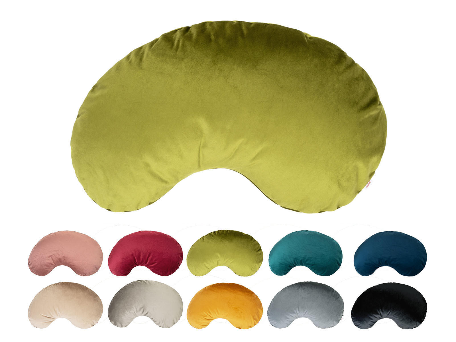 XL-KISSEN-BOHNE Samt&Sonders mai-grün 70/45 cm - Olivgrün/Grün, Textil (45/70cm) - beties Heimtextil