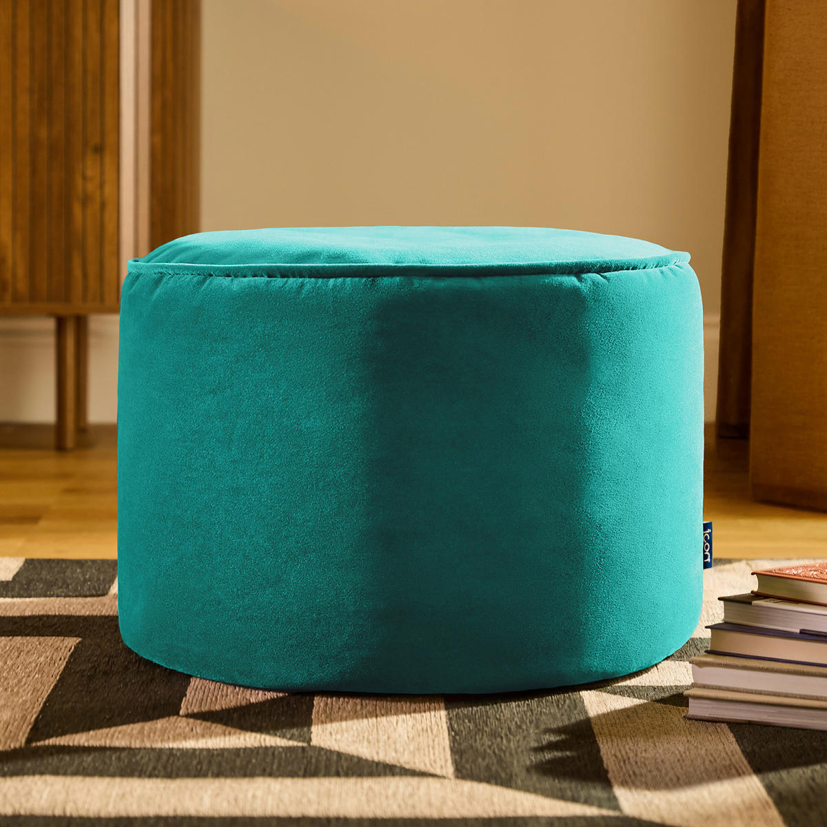 SITZPOUF Rund Milano - Grün, Textil (55/35/55cm) - icon