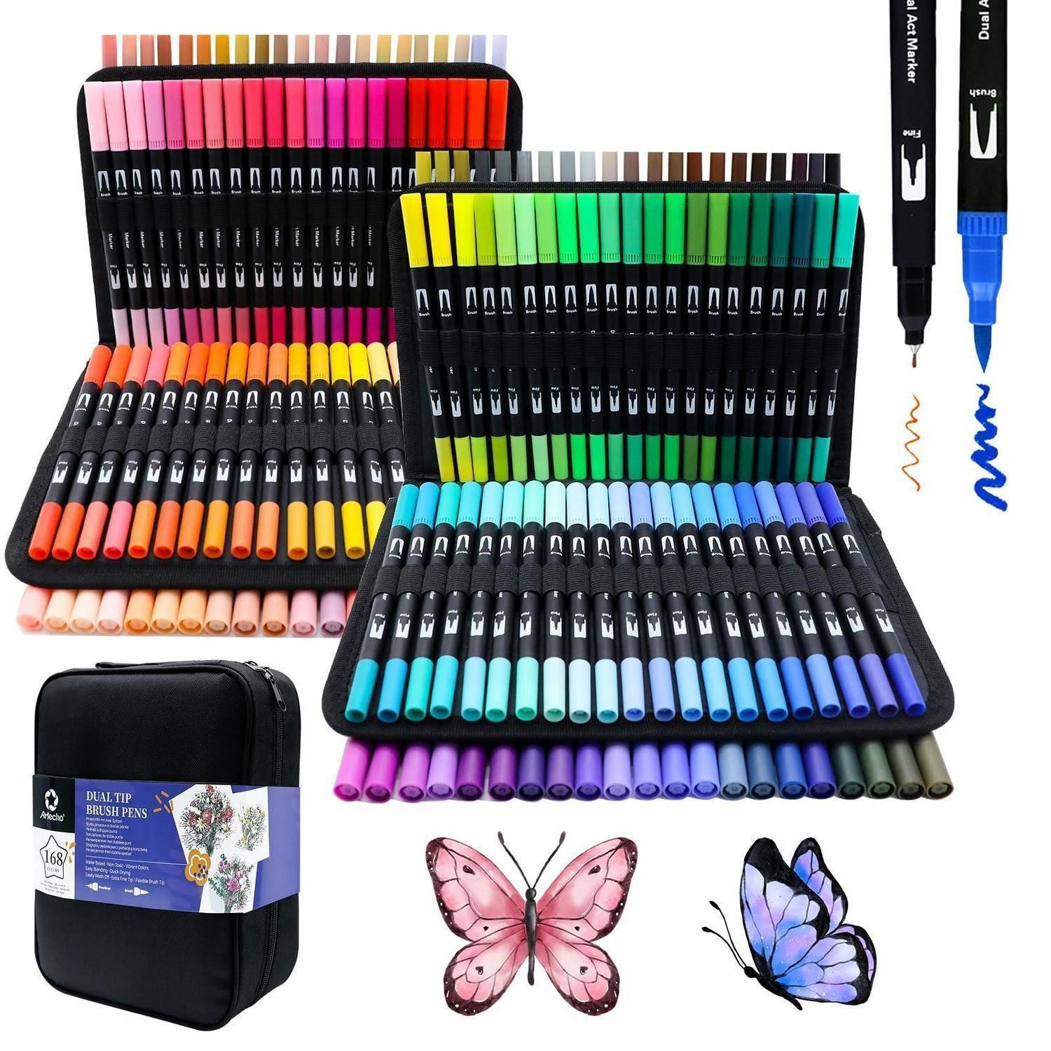 FILZSTIFTE 168-teiliges Set mit Tragetasche - Multicolor, Kunststoff (10/10/20cm)
