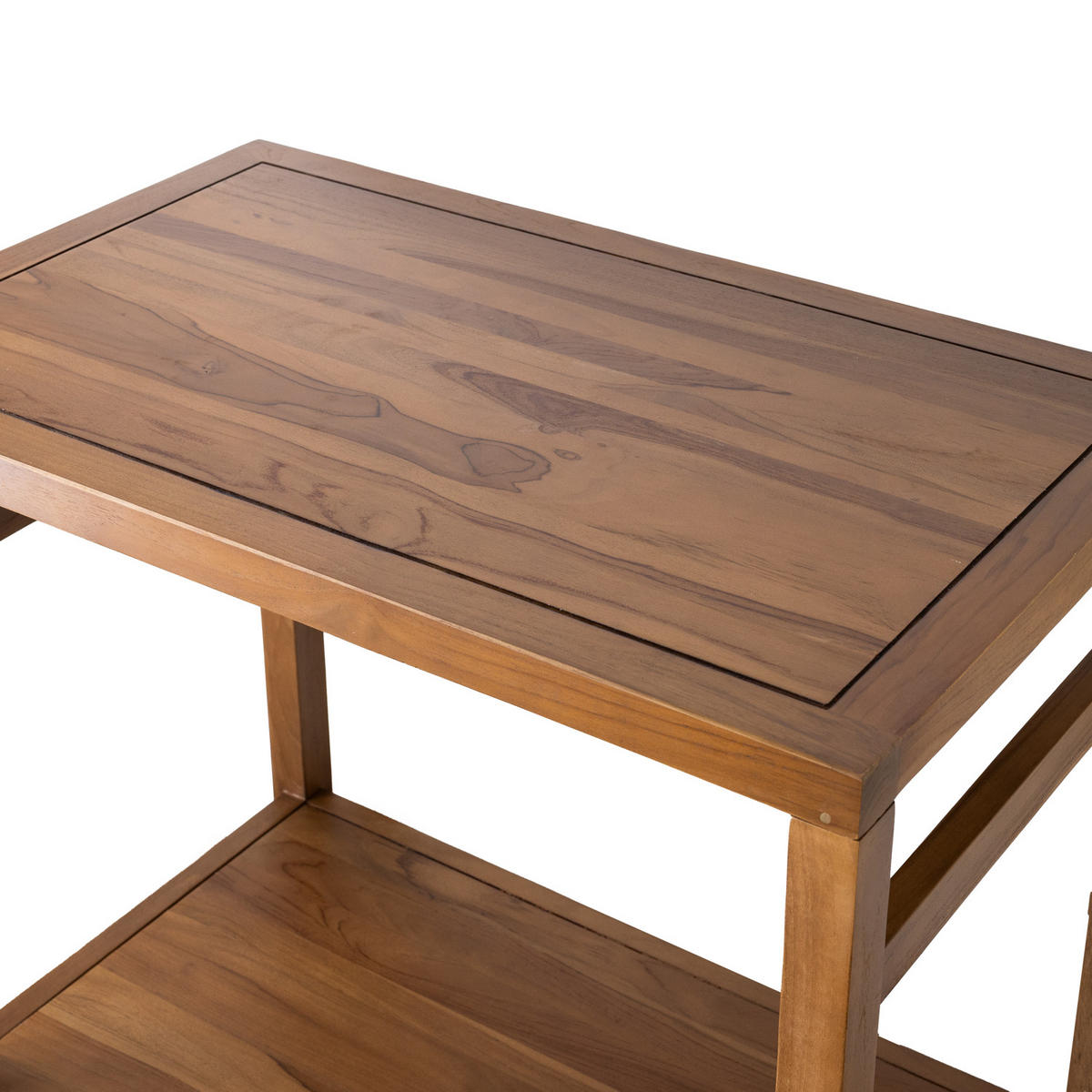 WASCHBECKENUNTERSCHRANK Dewi Teakholz 80cm - Braun, Holz (50/75/80cm) - Happy Garden