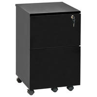 BÜROSCHRANK Schwarz Johnson - Schwarz, Holzwerkstoff (40/62/40cm) - Beliani