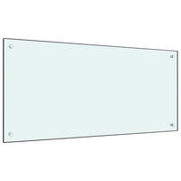 KÜCHENRÜCKWAND Glas 100x50 cm Weiß Wand-Spritzschutz - Weiß, Glas (100/50/0.6cm) - DELUKE