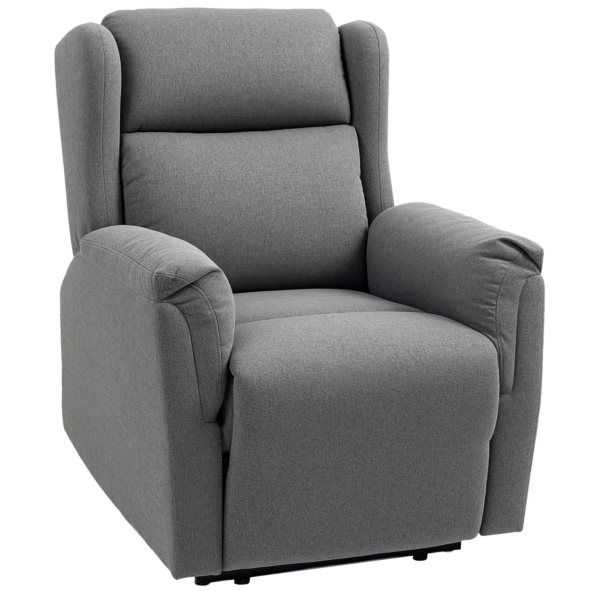 RELAXSESSEL, Fernsehsessel mit Liegefunktion, TV-Sessel mit Taschenfederkern - Dunkelgrau, Textil/Metall (80/101/94cm) - HOMCOM