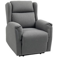 RELAXSESSEL, Fernsehsessel mit Liegefunktion, TV-Sessel mit Taschenfederkern - Dunkelgrau, Textil/Metall (80/101/94cm) - HOMCOM