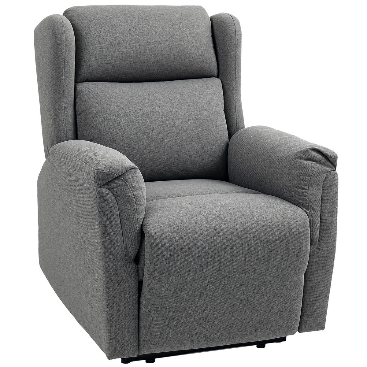 RELAXSESSEL, Fernsehsessel mit Liegefunktion, TV-Sessel mit Taschenfederkern - Dunkelgrau, Textil/Metall (80/101/94cm) - HOMCOM