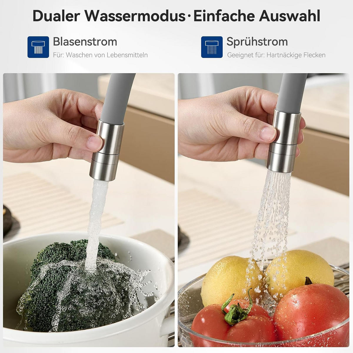 BADEZIMMERARMATUR, inklusive flexiblem Wasserschlauch, 590cm lang, silberfarben. - Silberfarben, Metall (33/6/17cm) - Vallsero