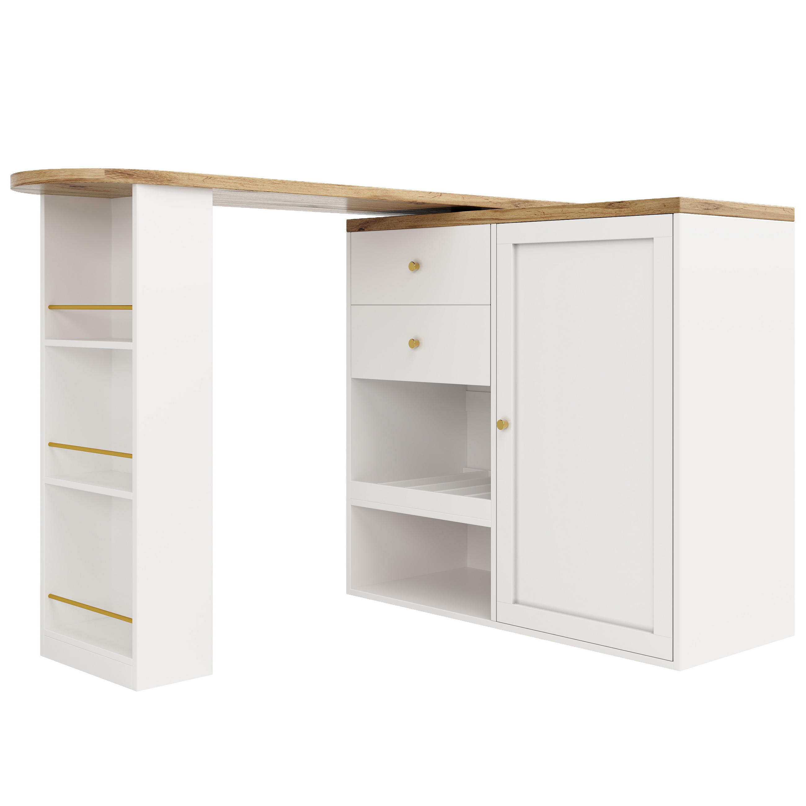 ComfortXL Bartisch Weiß 105x102x39 cm