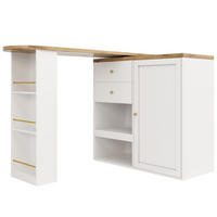 BARTISCH drehbar 105/39/102 cm mit Stauraum DE-39653 Weiß - Weiß, Holzwerkstoff (39/105/102cm) - ComfortXL