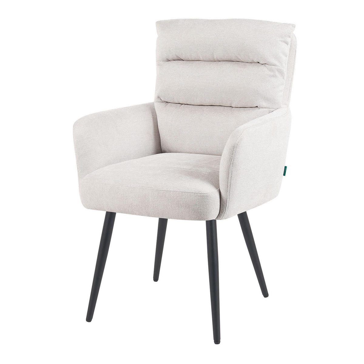 ESSZIMMERSTUHL Mika-Yann - Creme/Schwarz, Textil/Metall (59/94/66cm) - DUBI Möbel