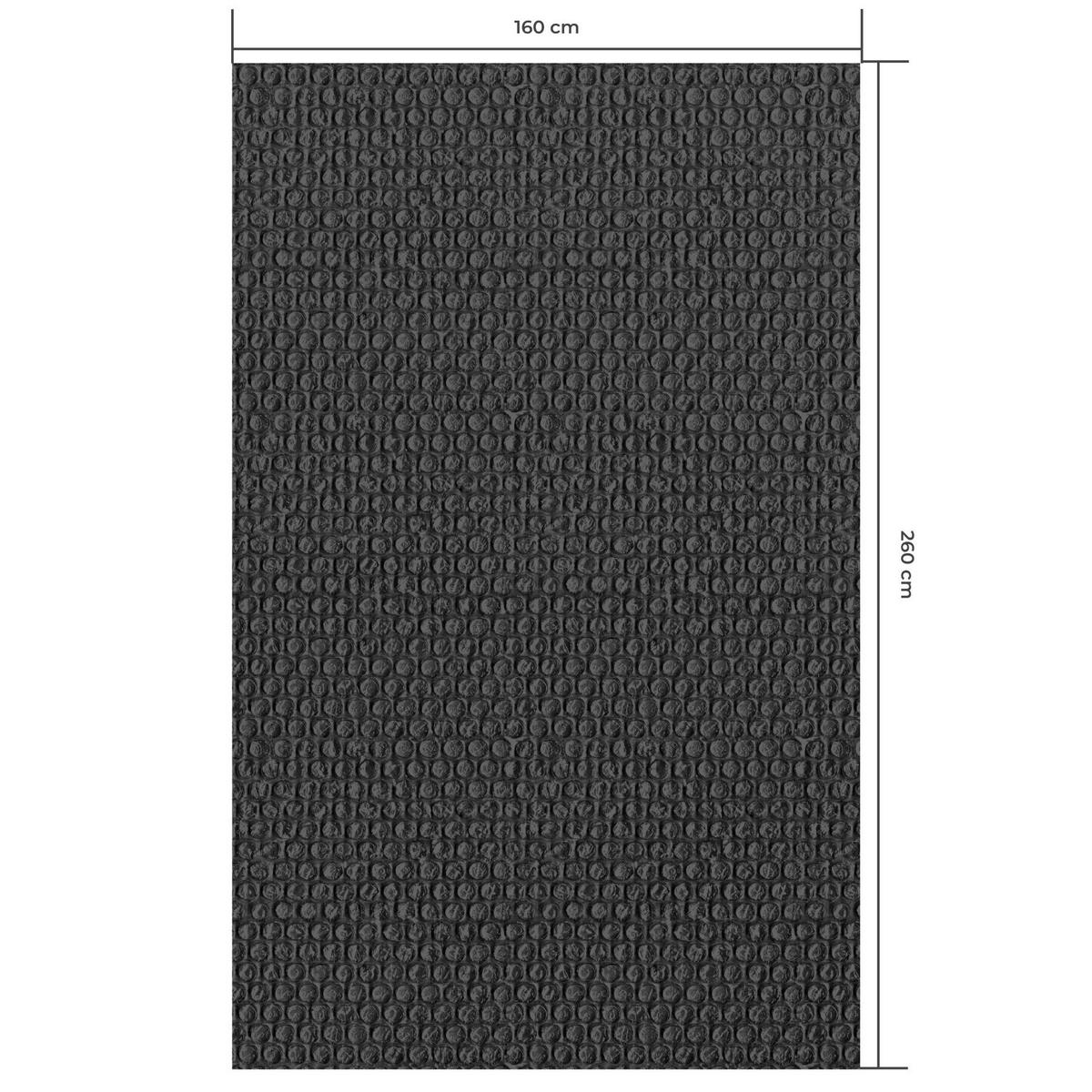 POOL-SOLARFOLIE , 160 x 260 cm, schwarz - Schwarz, Kunststoff (260/160cm) - tectake