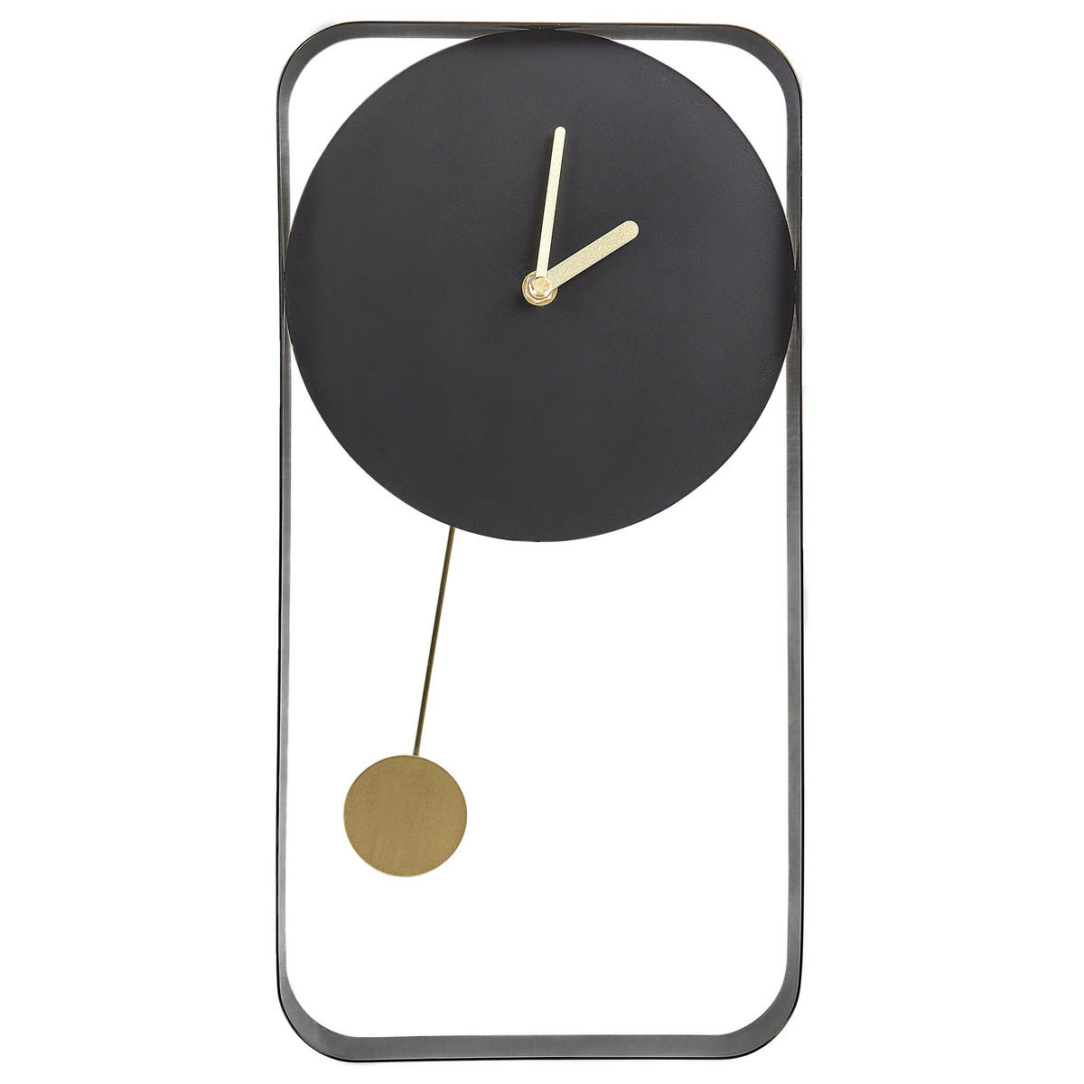 WANDUHR Schwarz/Gold Servoz - Goldfarben/Schwarz, Metall (21/40/2cm) - Beliani