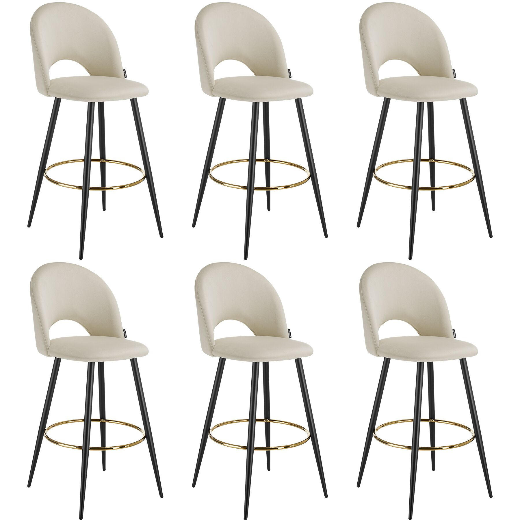 BARSTUHL Sachel,49 x 58 x 110 cm, Belastbarkeit 120 kg,creme/schwarz - Creme/Schwarz, Kunststoff/Textil (49/110/58cm) - tectake