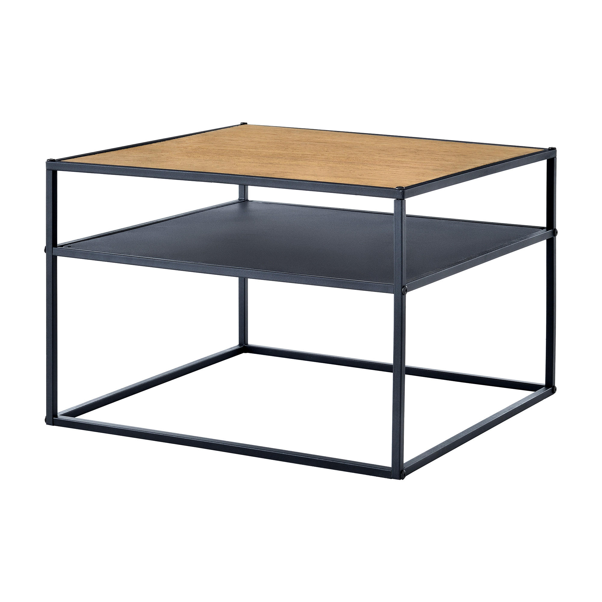 BEISTELLTISCH Quinisut 55/55/40 - Schwarz, Holzwerkstoff (55/55/40cm) - [en.casa]