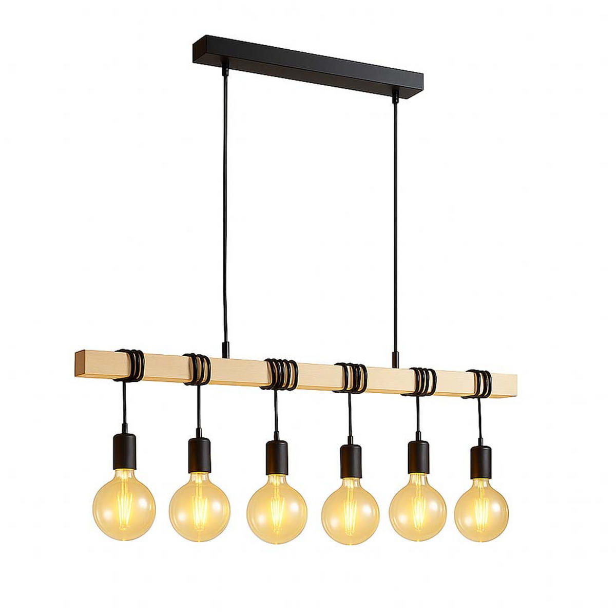 LED HÄNGELEUCHTE Holzbalken Eiche Braun - Braun, Holz (100/10/110cm)