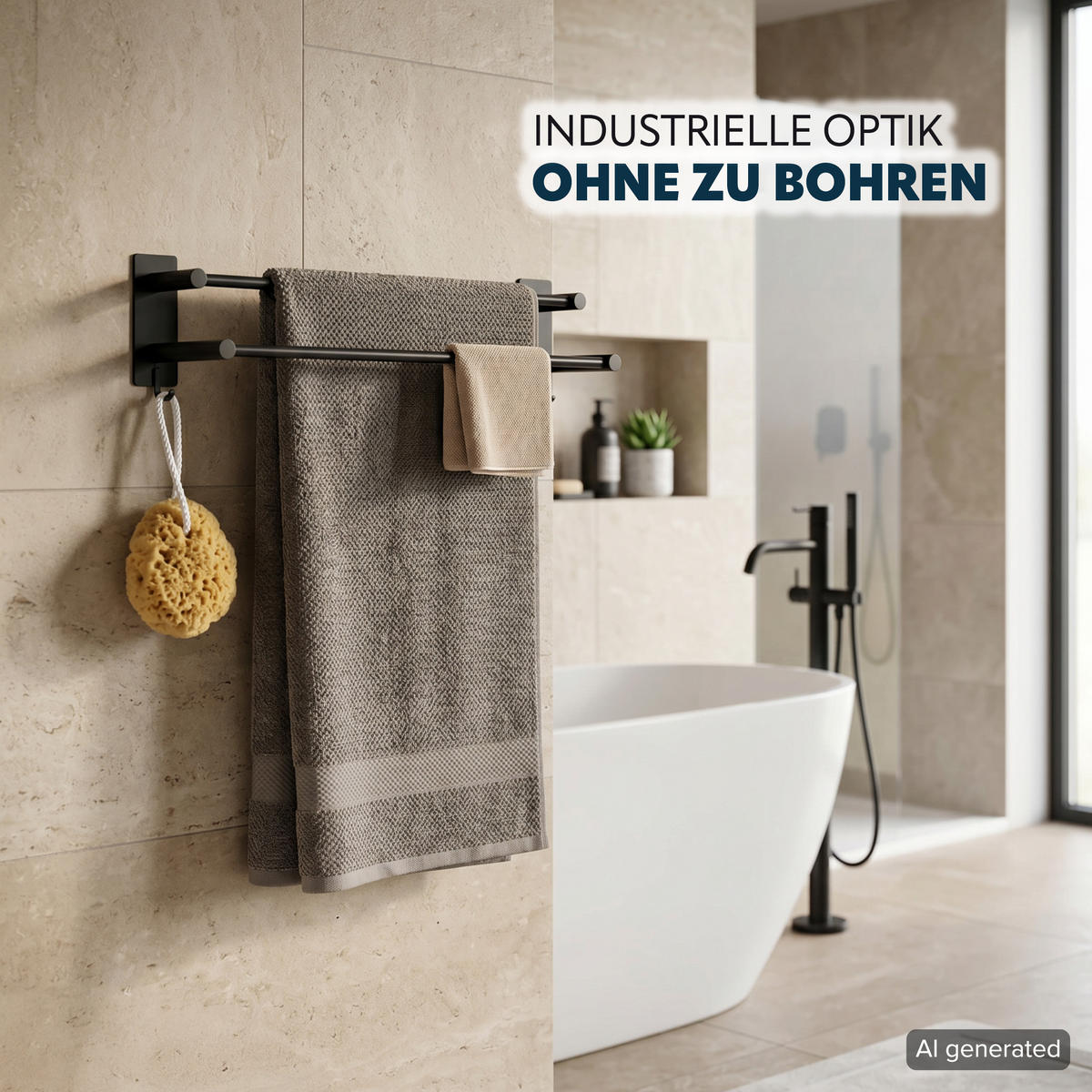 SEIFENSCHALE PIAZZA BLACK TAPE BAMBUS, Edelstahl, Bambus, schwarz - Schwarz, Metall (63.5/15.5/10.5cm) - eluno