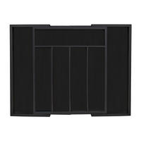 BESTECKKASTEN - Schwarz, Holz/Holzwerkstoff (48.5/5.5/37cm) - Relaxdays