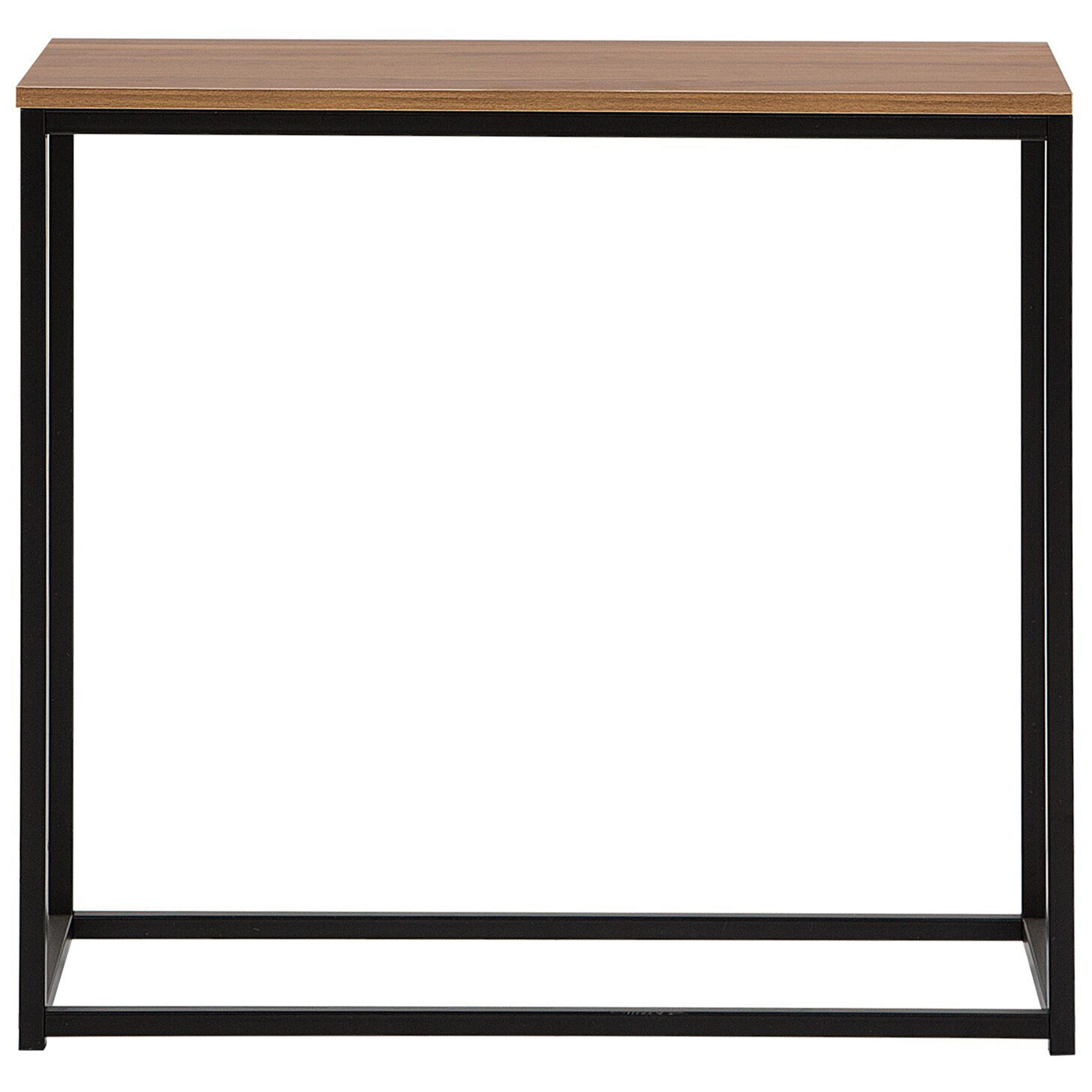 KONSOLENTISCH dunkler Holzfarbton/schwarz Delano - Dunkelbraun/Schwarz, Holzwerkstoff (30/80/76cm) - Beliani