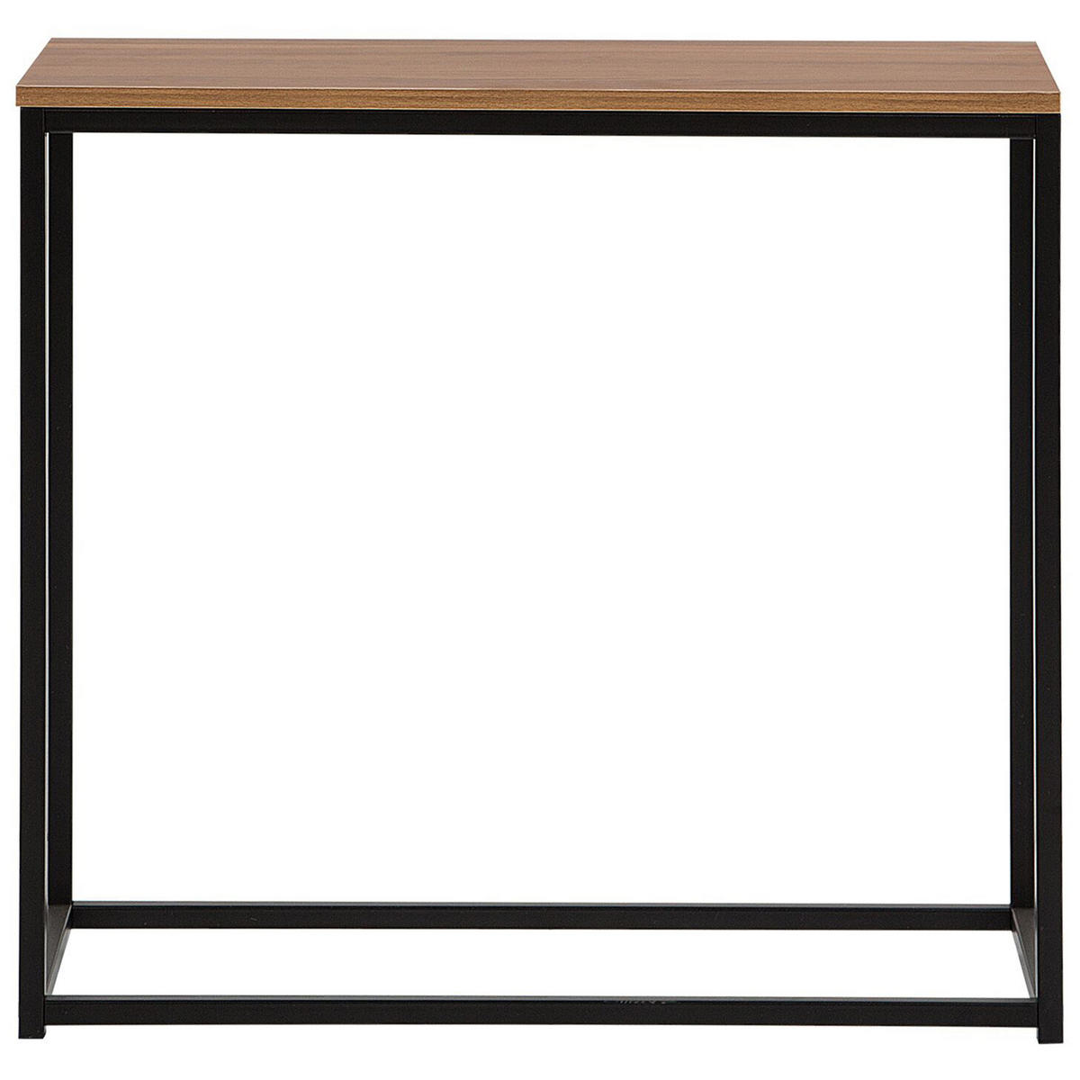 KONSOLENTISCH dunkler Holzfarbton/schwarz Delano - Dunkelbraun/Schwarz, Holzwerkstoff (30/80/76cm) - Beliani