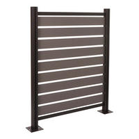 ALU MÜLLTONNEN-ZAUN Grau - Grau, Metall (110/130/6cm) - MCW