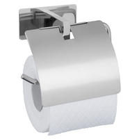 TOILETTENPAPIERHALTER mit Deckel Genova 6,2/14/11,4 cm - Silberfarben, Metall (14/11.4/6.2cm) - Wenko