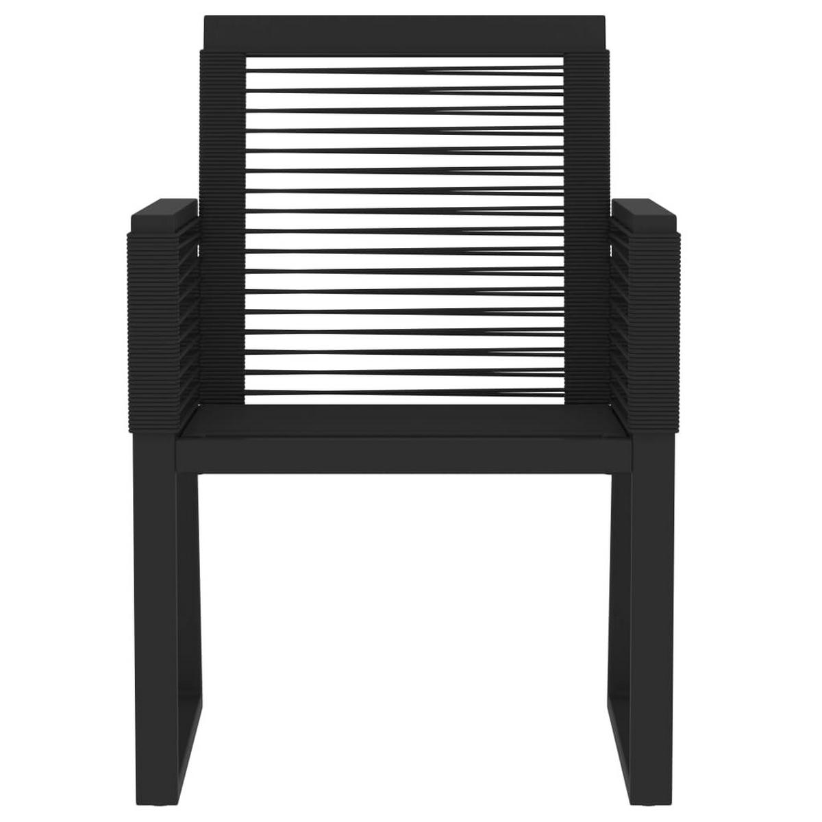 GARTEN-ESSGRUPPE 5Er Set Schwarz - Schwarz, Metall - vidaXL