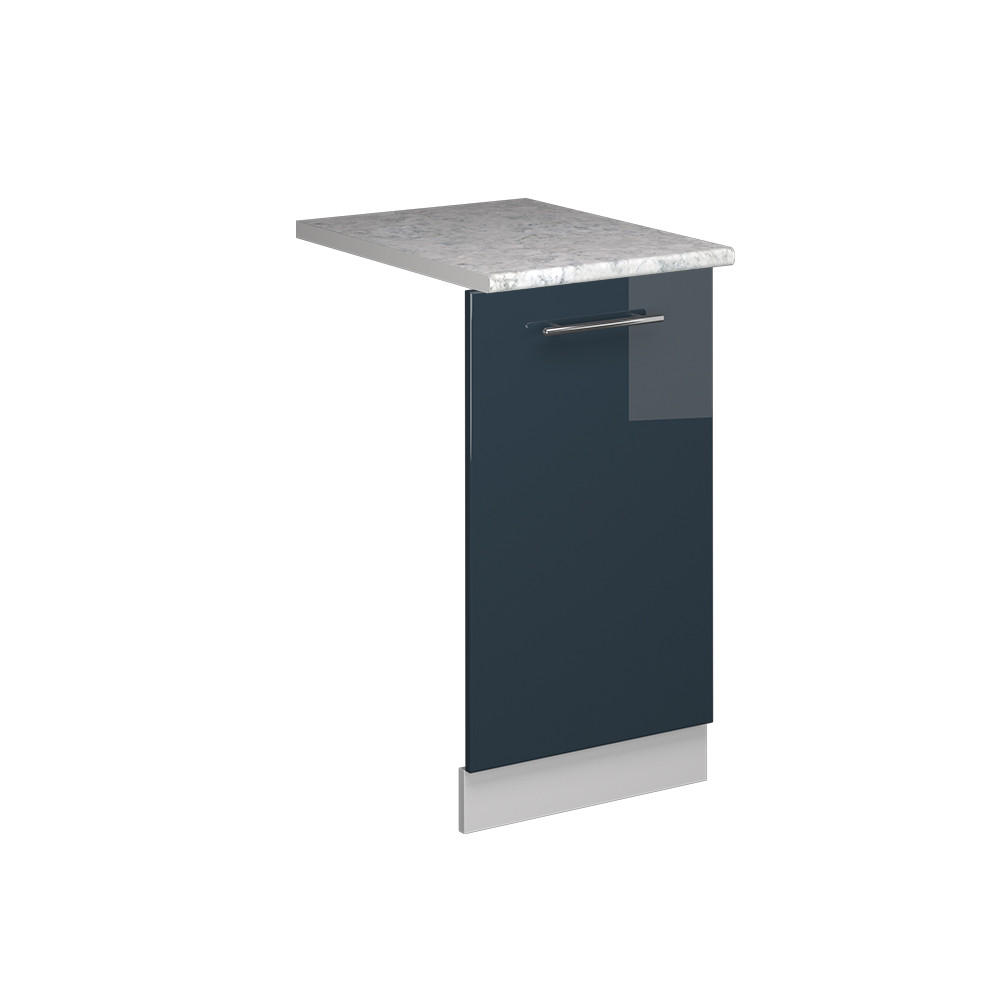 DISKMASKINENS FRONTPANEL Fame-Line Mörkblå högblank 45 cm , AP Marble Mörkblå, Vit 81.8/45/60 cm