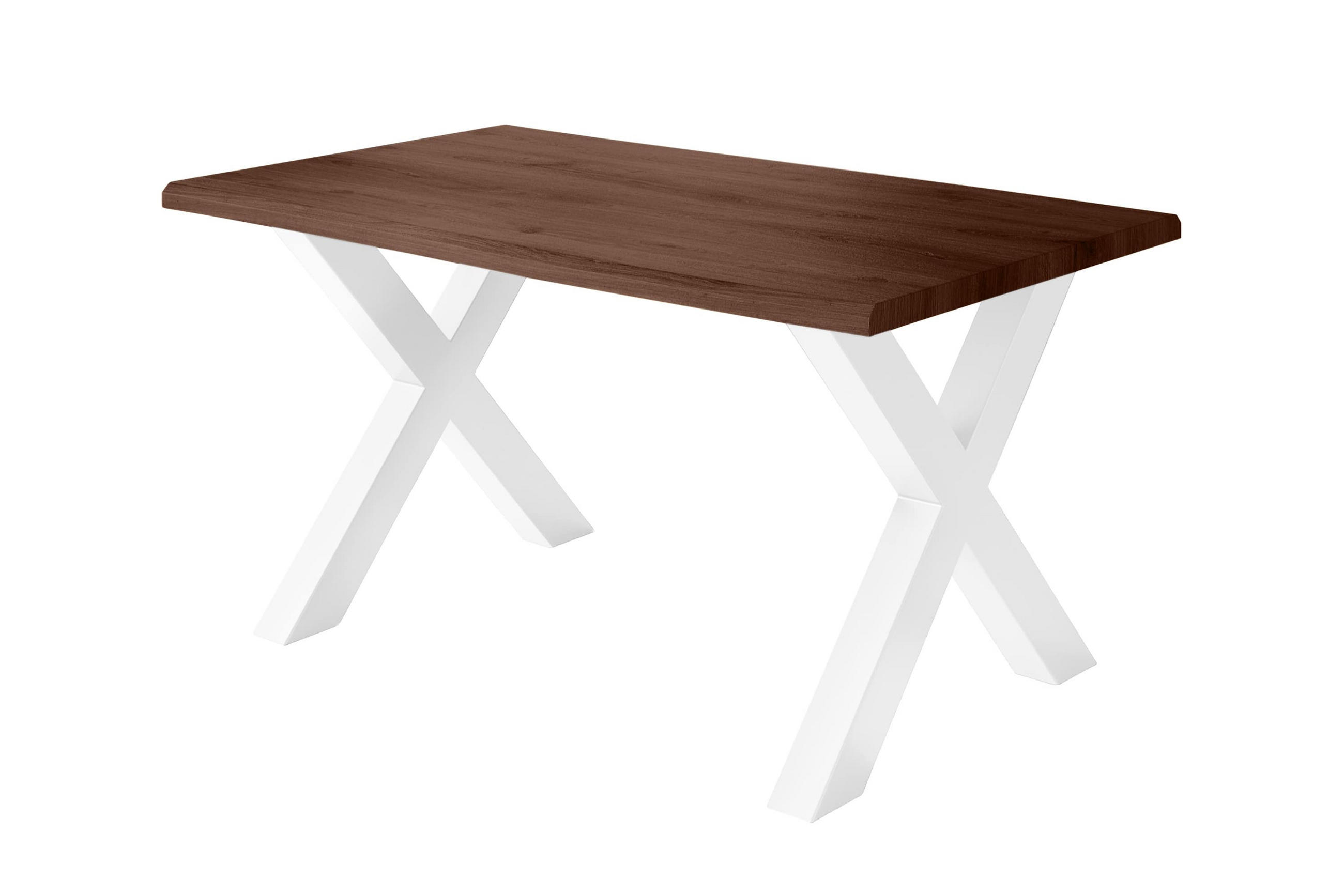 ESSTISCH JULIUS X - Nussbaumfarben/Weiß, Holz (85/160/77cm) - SAM