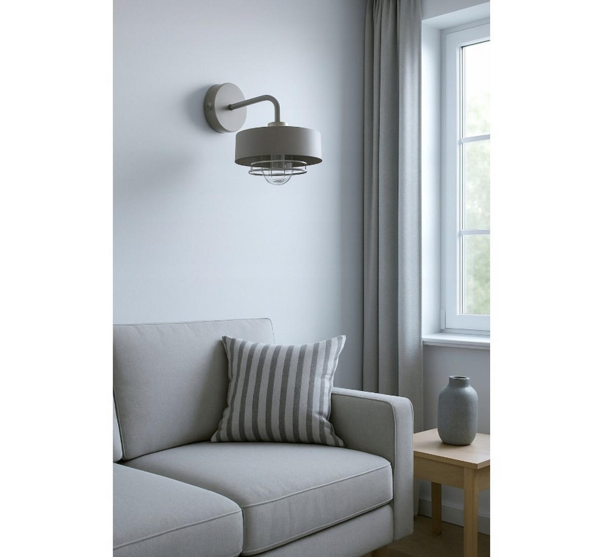 WANDLEUCHTE ECRU - Beige, Metall (22/23/20cm) - kiki design