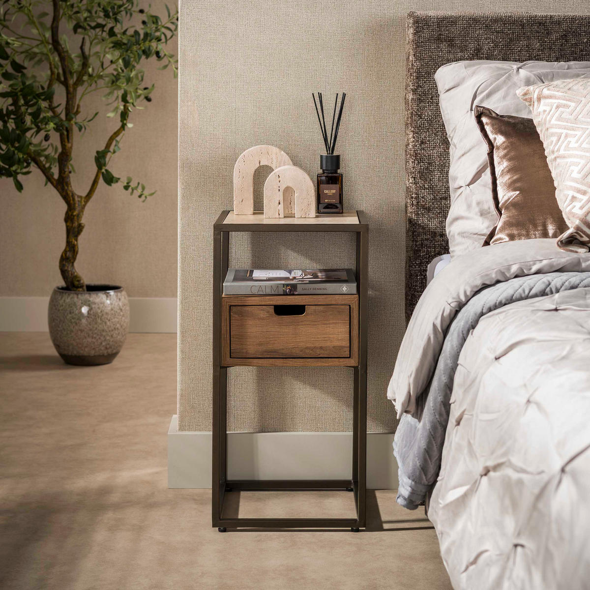 NACHTTISCH XS Braun 36/64/32 cm - Braun, Keramik (64/32/36cm) - Hoyz Collection