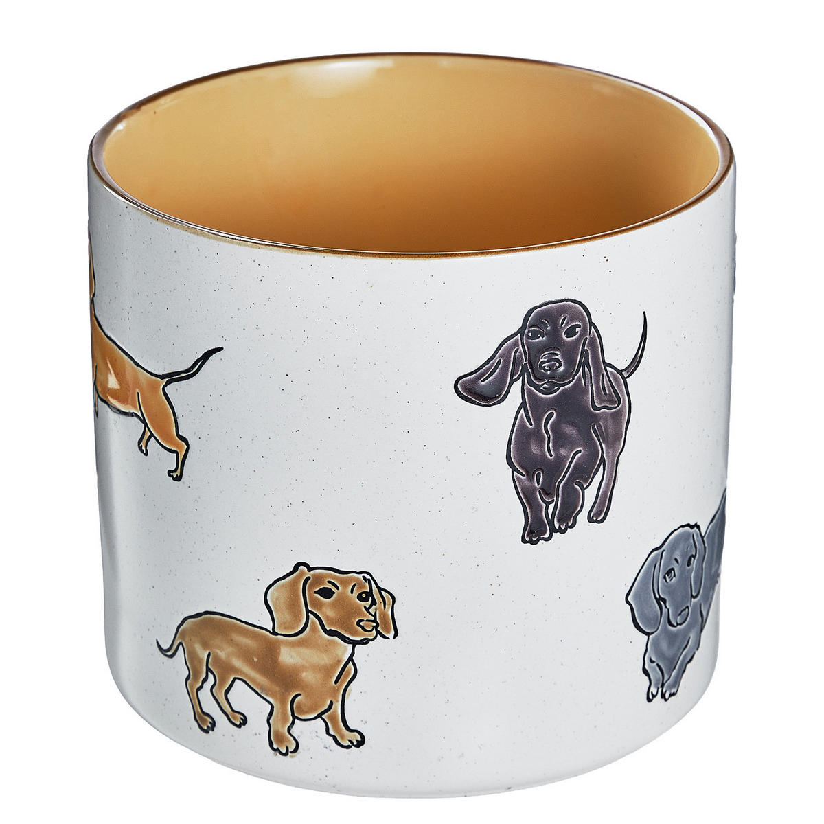 BLUMENTOPF Dog Lover Dackel - Beige, Keramik (18cm) - Butlers