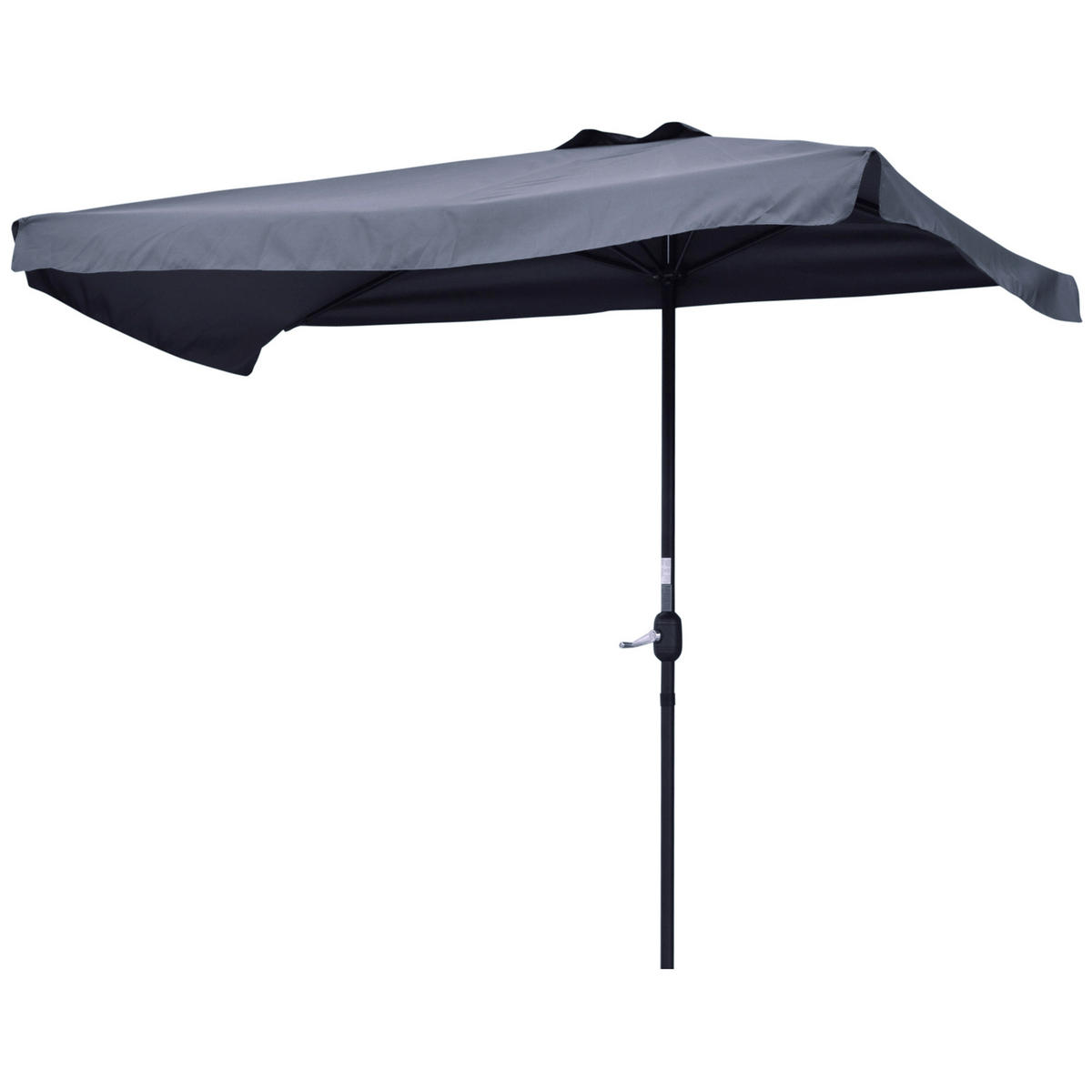 SONNENSCHIRM DE-11364 für Balkon, mit Kurbel, 5 Streben Grau - Grau, Metall (130/230cm) - ComfortXL
