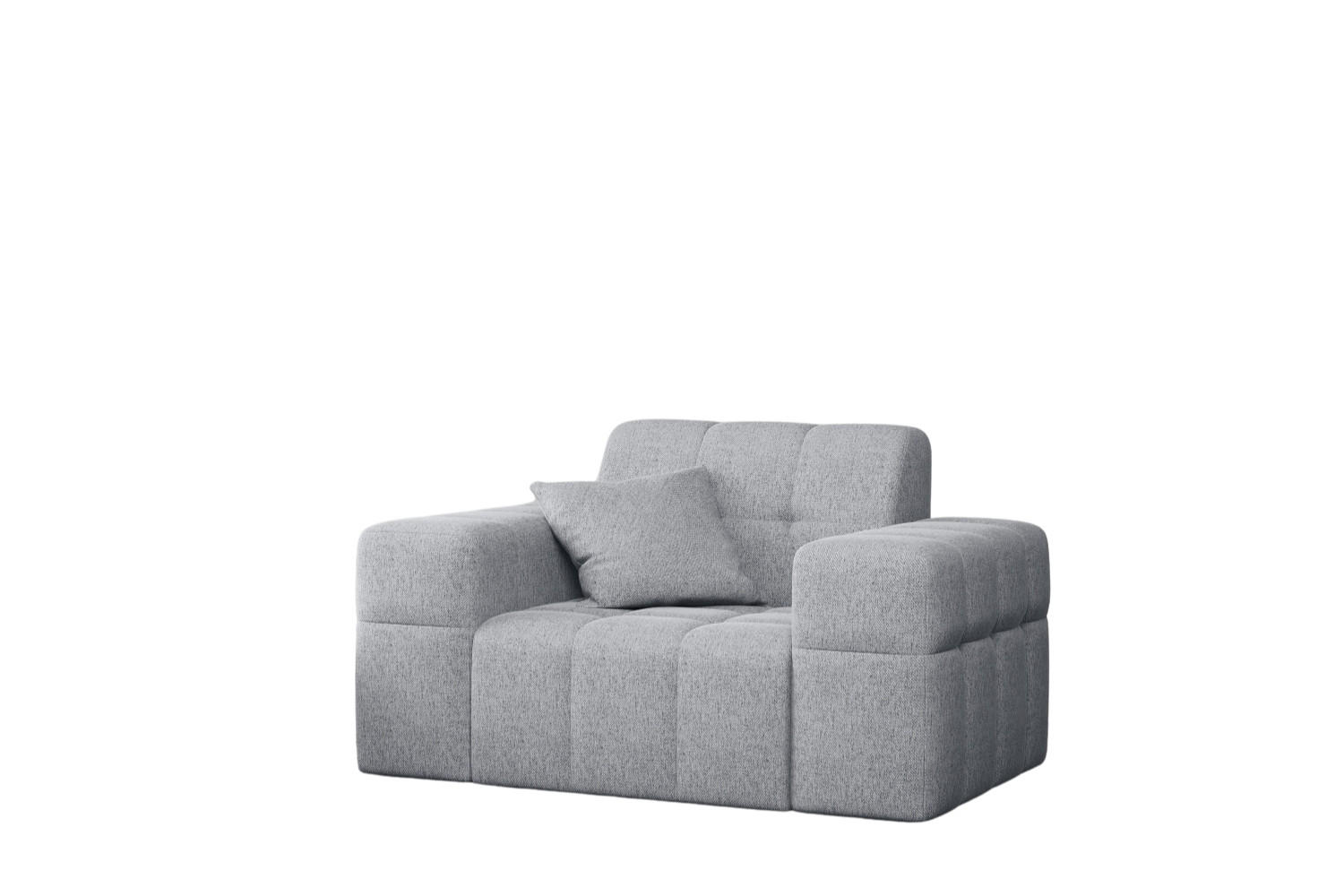 SESSEL Serie NIMES Stoff Verita Grau - Grau, Holz (120/82/92cm) - Kaiser Möbel