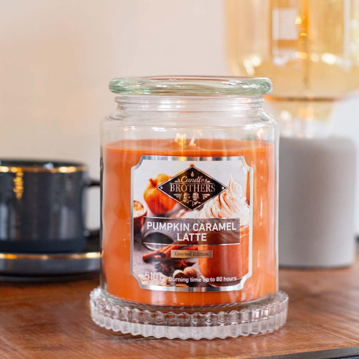 DUFTKERZE CandleBrothers - Orange, Naturmaterialien/Glas (15cm)
