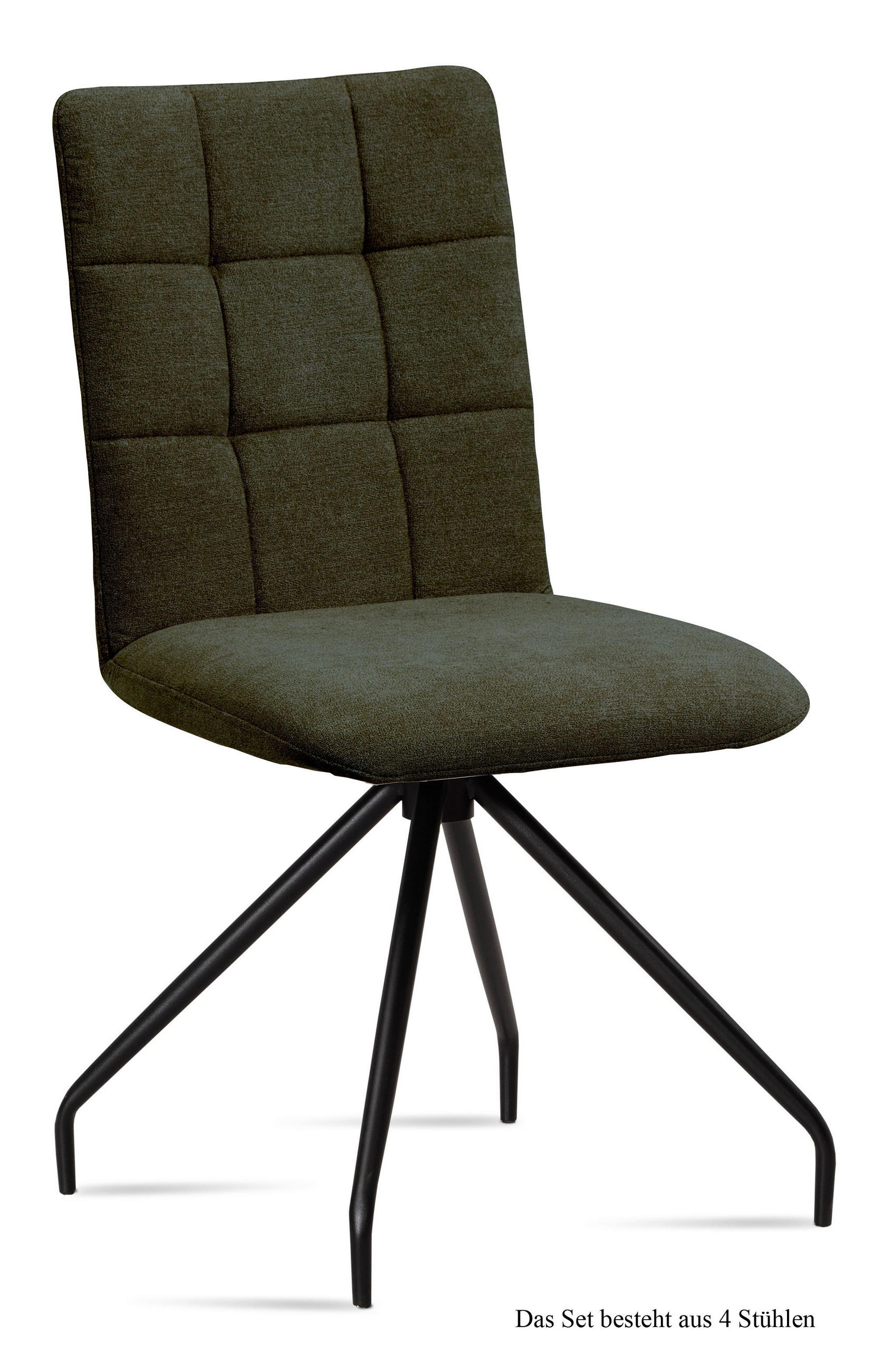 ESSZIMMERSTUHL (4er-Set) Devera 47x91x60 Schwarz/Khaki - Dunkelgrün/Schwarz, Kunststoff (60/91/47cm) - 58aufmkessel