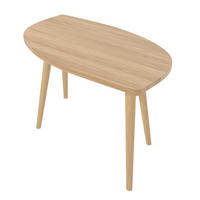COUCHTISCH Tröpfchen P3, Massivholz, Eiche, tropfenförmige Platte, 100 cm - Eichefarben, Eichenholz/Holz (62.2/100/50cm) - Onemarket