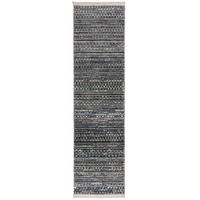 TEPPICH Streifen-Design, strapazierfähig PERRAN, Blau 66x300 cm - Blau, Textil (66/300cm) - KADIMA DESIGN