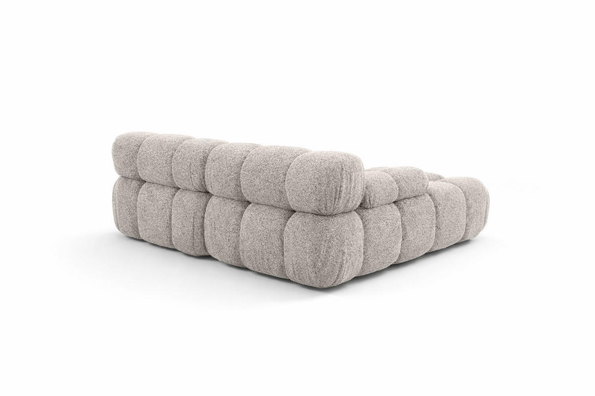 ECKSOFA L-form Mini Modular, Bouclé-Stoff Abriamo, Beige, Rechts, Selia - Beige, Holz (190/160cm) - Kaiser Möbel