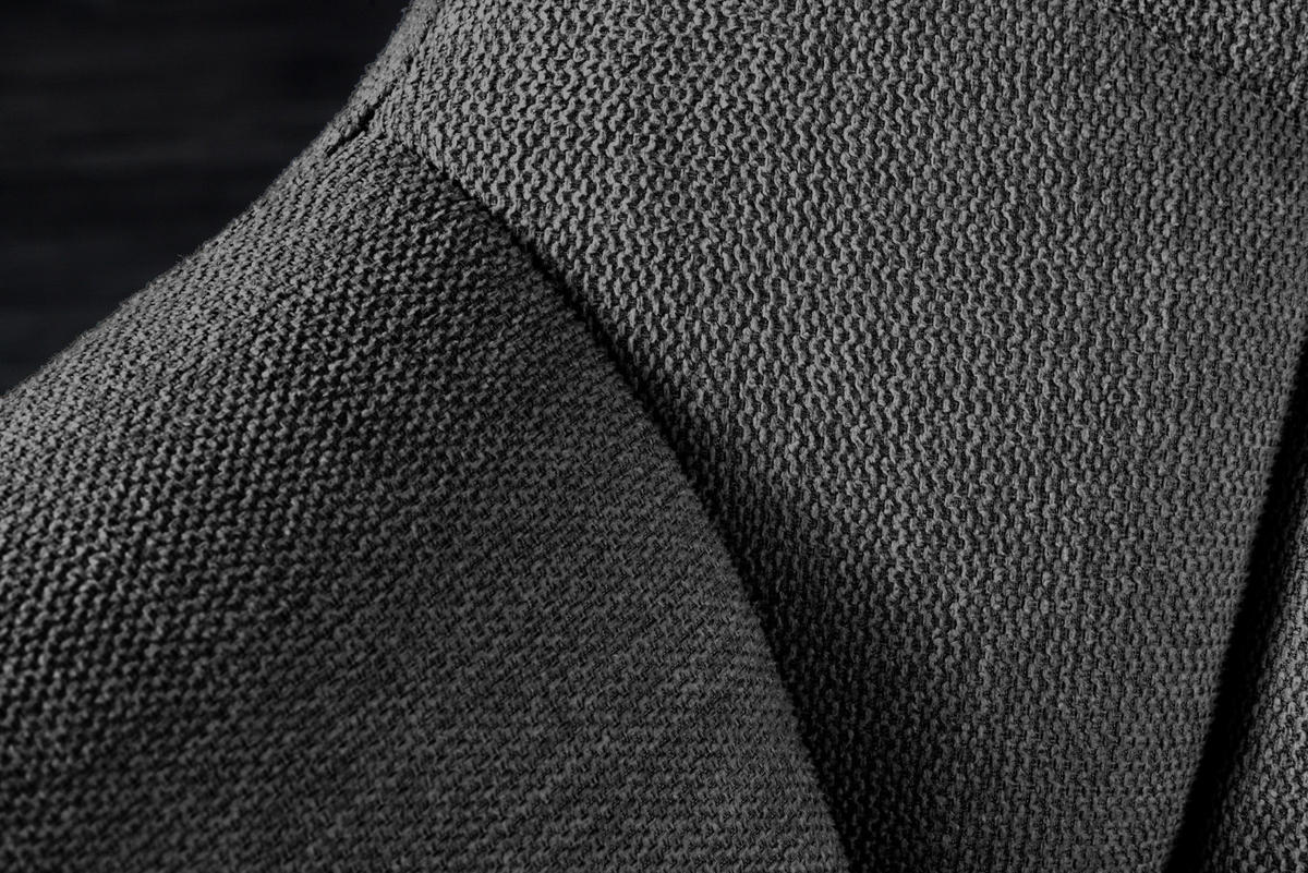 SITZBANK PAPILLON Flachgewebe Metall Anthrazit 165 cm - Schwarz/Grau, Textil/Metall (165/85/65cm) - riess-ambiente