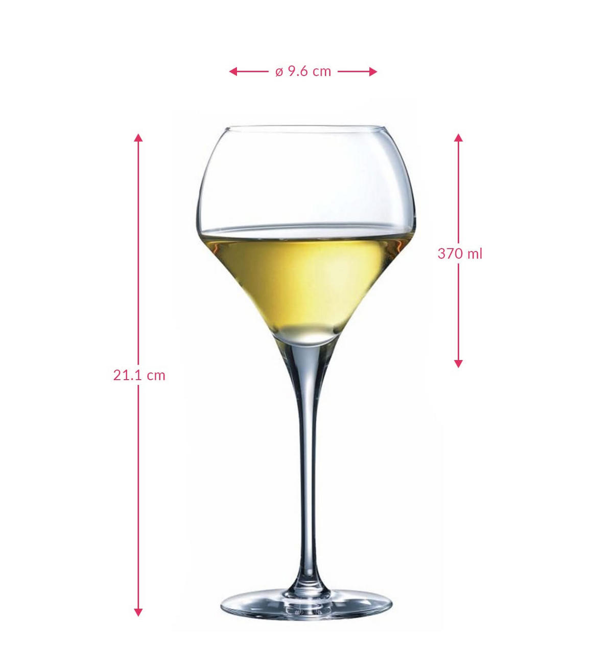 WEISSES WEINGLAS Weißweingläser Open Up 370 ml - 6 Stücke - Transparent, Glas (0.37L)