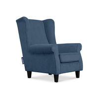 OHRENSESSEL MILES Kord-Bezug Petfriendly, dunkelblau - Dunkelblau, Holzwerkstoff/Buchenholz (82/105/97cm) - KONSIMO®