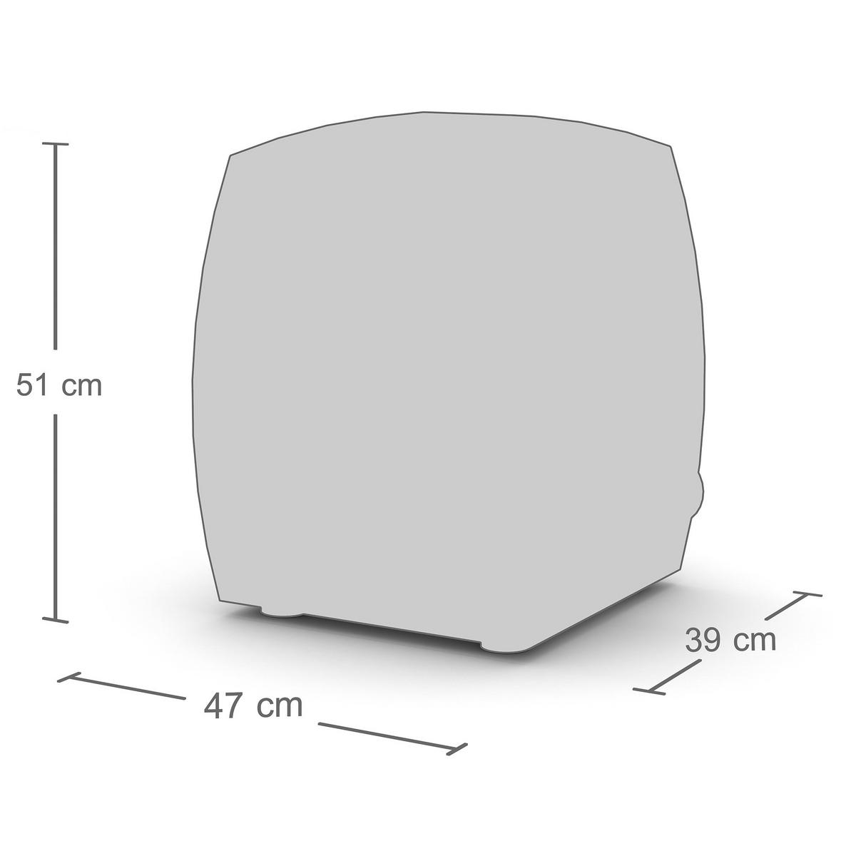 HOCKER Syneo Line Hellgrau - Hellgrau, Textil (39.5/50.5/39.5cm) - ASSMANN