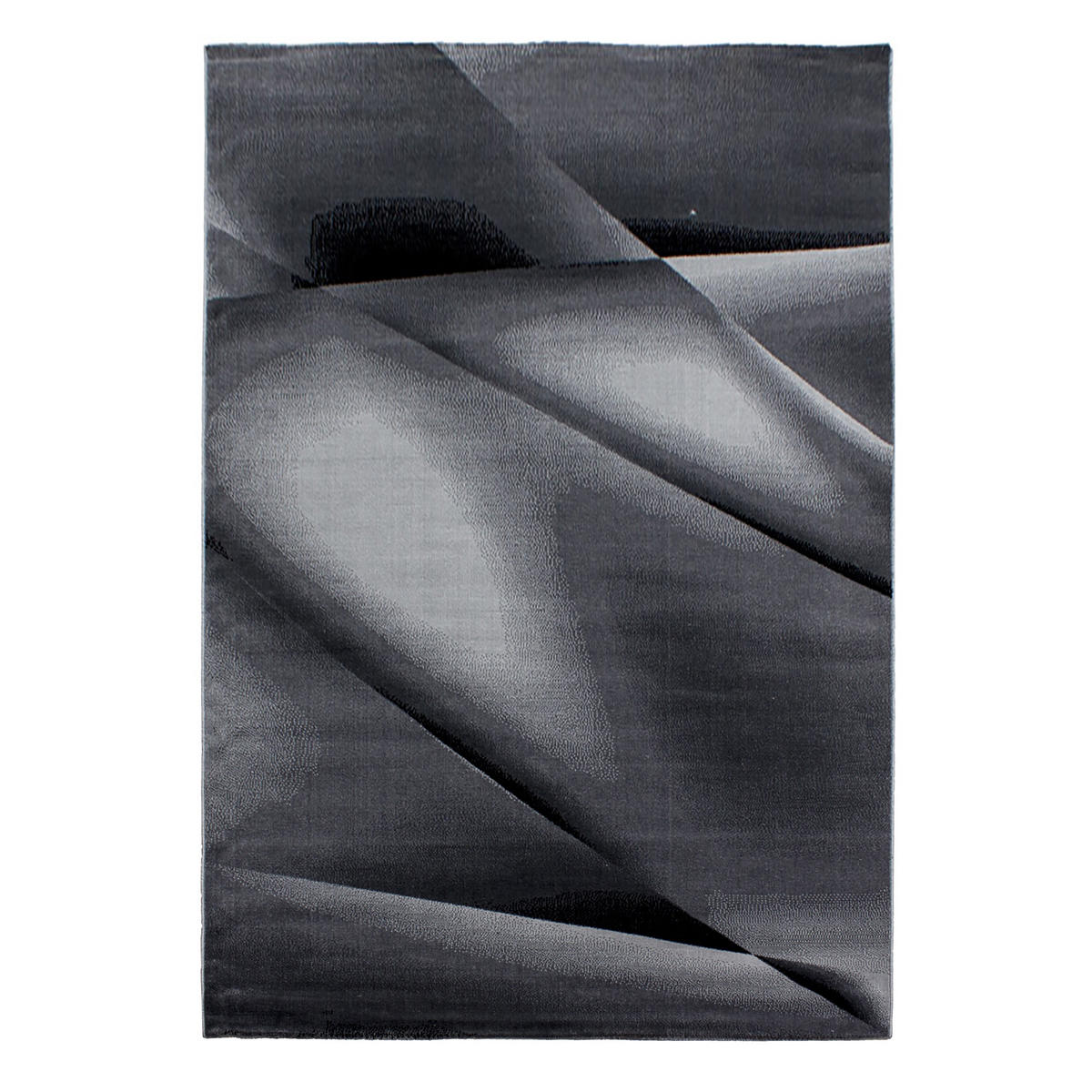 TEPPICH Kurzflor Abstrakt Polypropylen saugroboter Wohnzimmer Schwarz Läufer 80x150 - Schwarz, Textil (80/150cm) - KADIMA DESIGN
