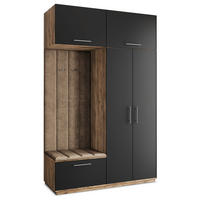GARDEROBENSCHRANK REMA 150/240/60 cm Modern Garderobe-Set Eiche Lefkas - Eichefarben/Beige, Holzwerkstoff (150/240/60cm) - MASSENO
