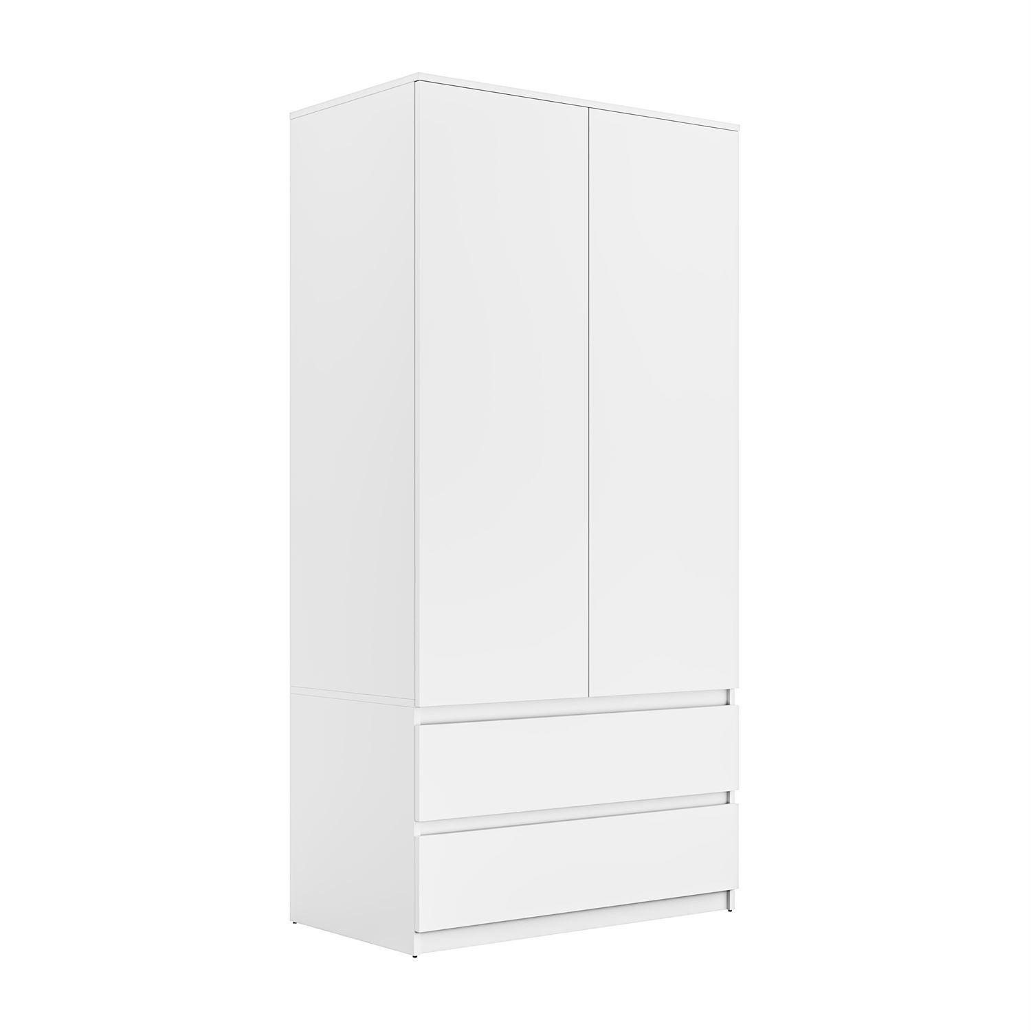 Schrank HANA SS-90 Weiß - Weiß, Holzwerkstoff (90/180/50cm) - Lookway