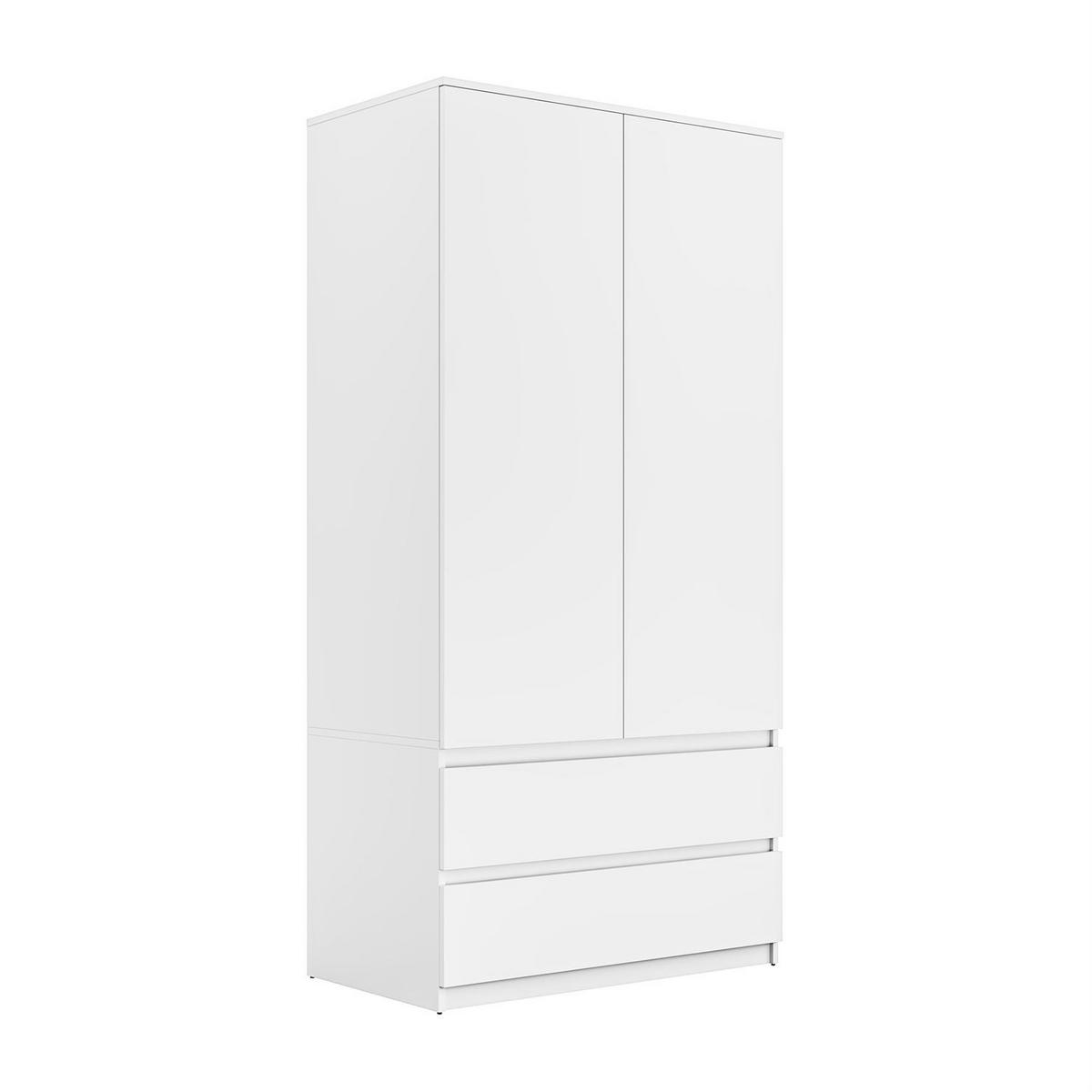 Schrank HANA SS-90 Weiß - Weiß, Holzwerkstoff (90/180/50cm) - Lookway